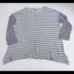 Van Heusen Shimmer Striped Open Knit Sweater